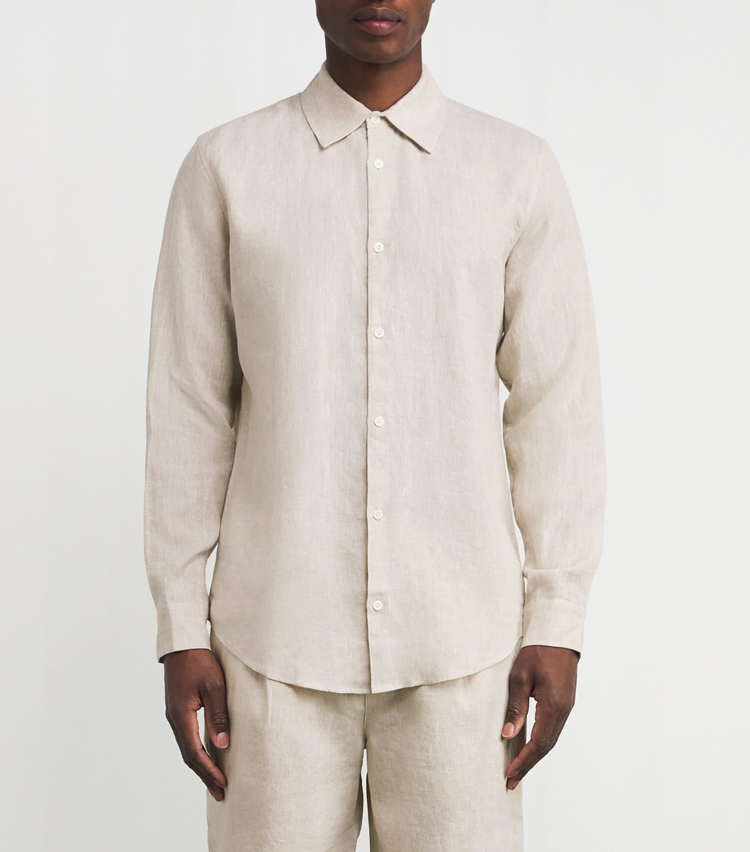 CHÉ Mens Linen Shirt Oat Image 3
