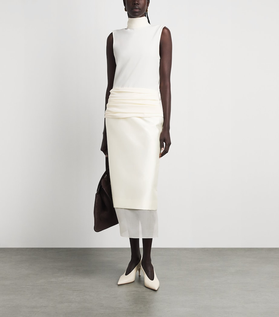 Voranida Womens Aeron Midi Skirt Ecru Image 2