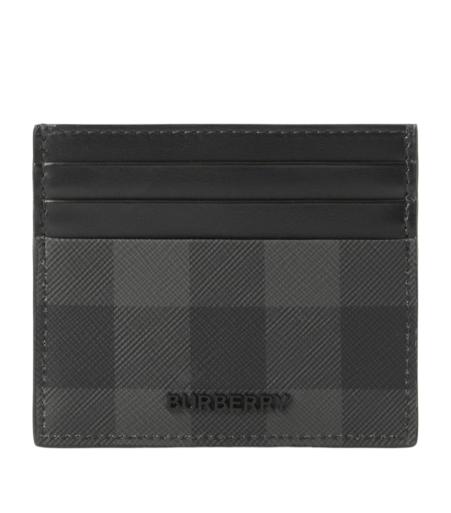 Burberry Tall Check Card Holder Charcoal Image 1