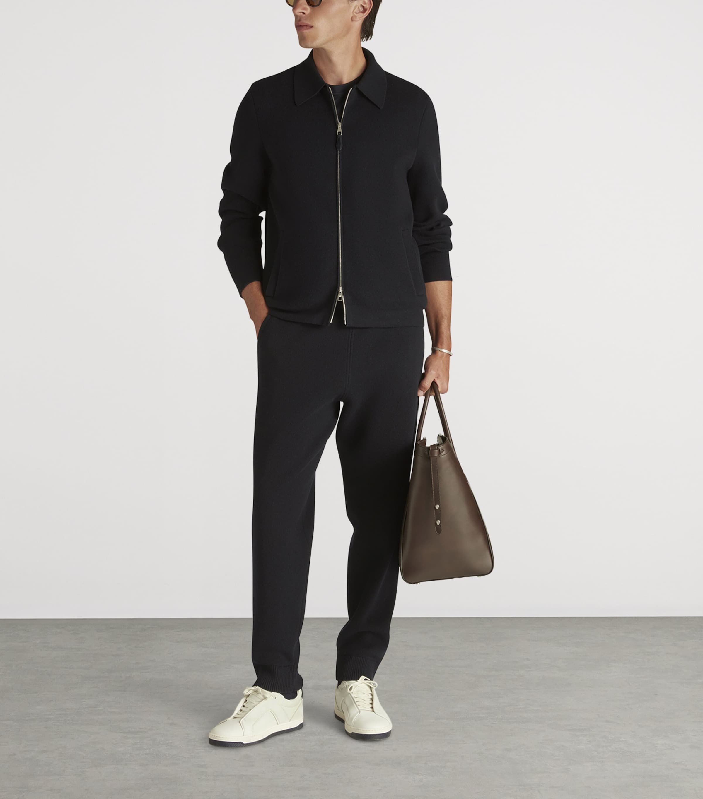 Cotton-Cashmere Sweatpants 416HOUSE NAVY Image 2