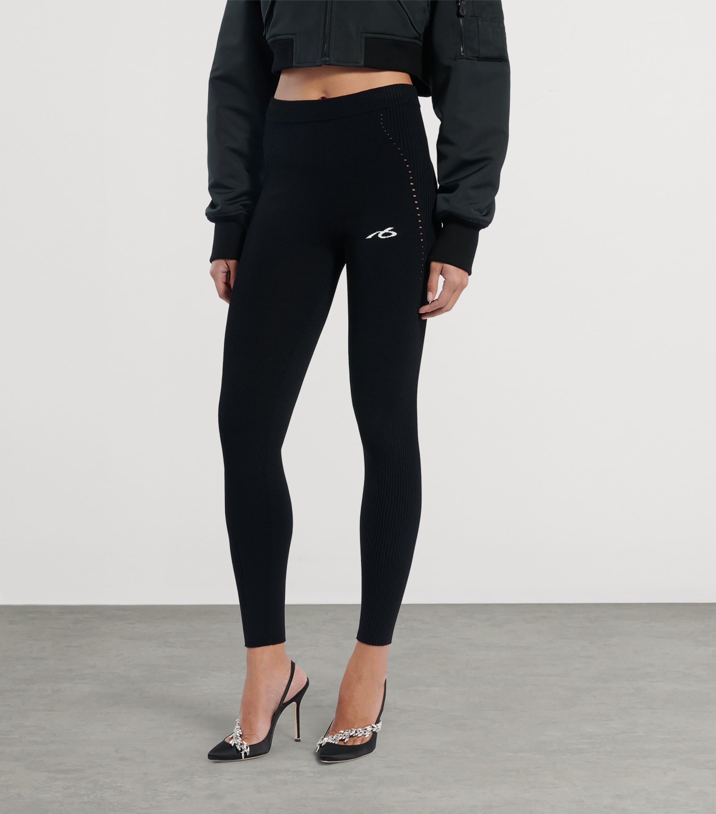 Balenciaga Womens Knitted Leggings Image 4
