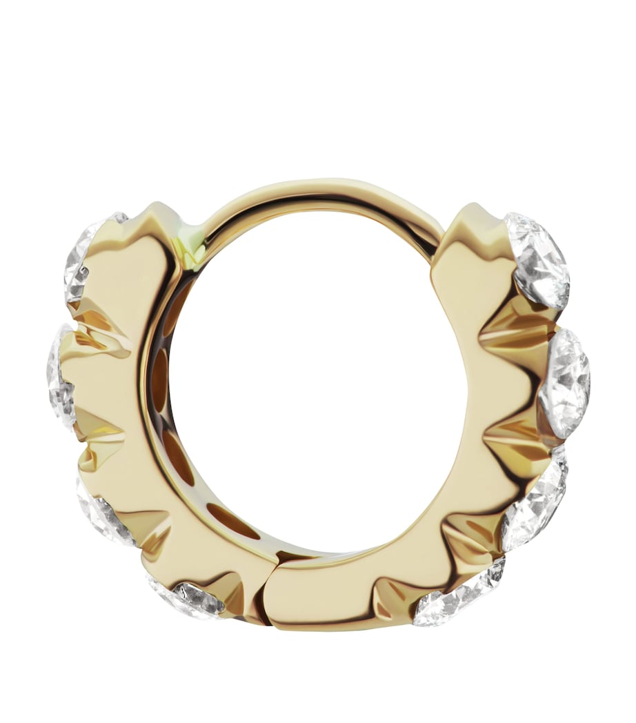 Maria Tash Yellow Gold Invisible Set Large Diamond Eternity Hoop Earring (6.5mm) Yellow Gold Image 3