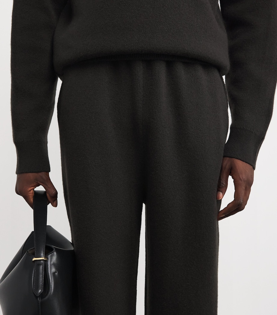 Cashmere-Merino-Blend Knitted Trousers Q25336 IRON/BLACK Image 6