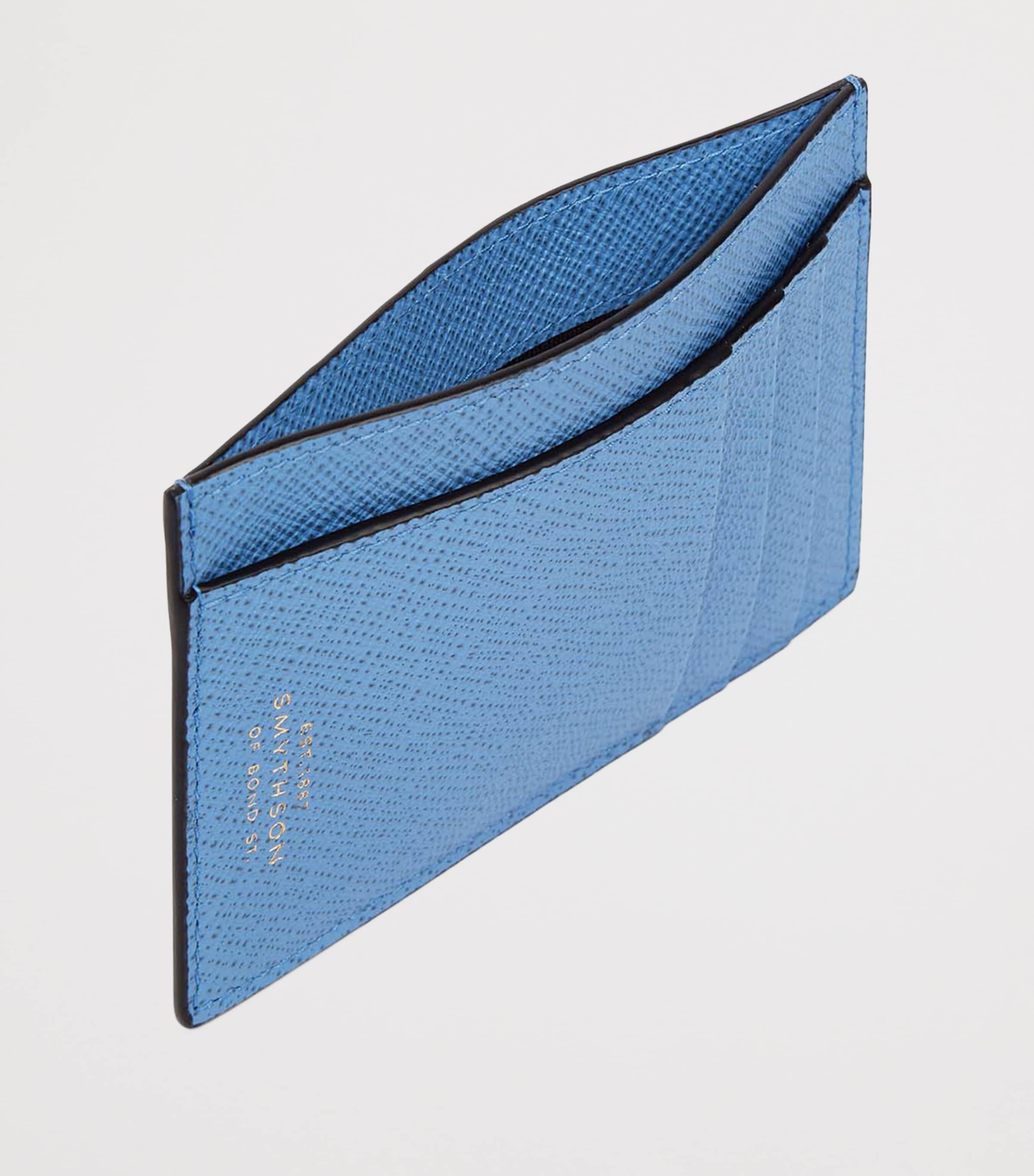 Panama Leather Compact Card Holder NILE BLUE Image 3