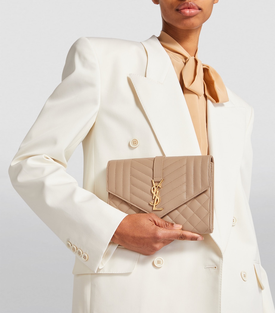 Saint Laurent Quilted Leather Pouch Image 2