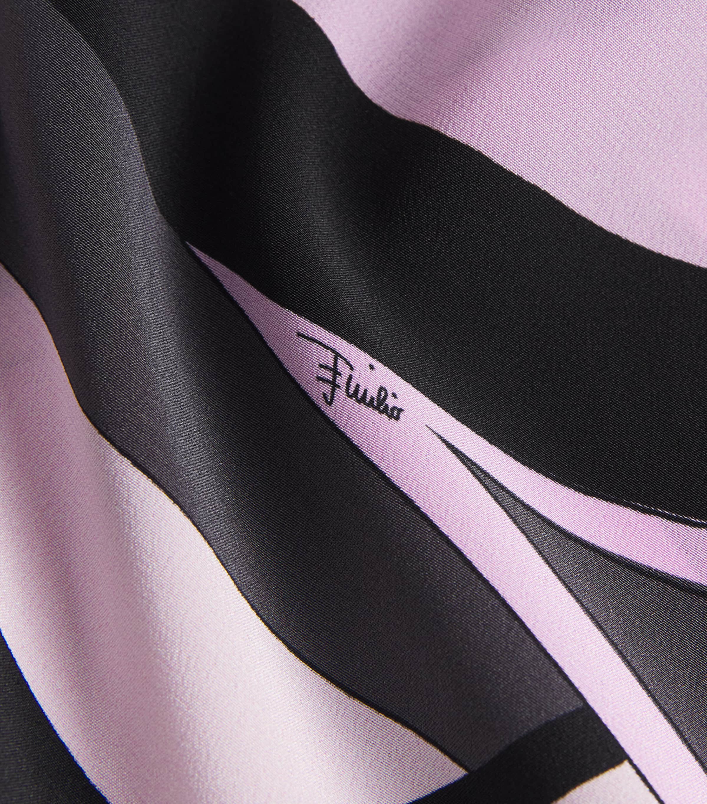 Silk Slip Maxi Dress 010/PINK BLACK Image 6