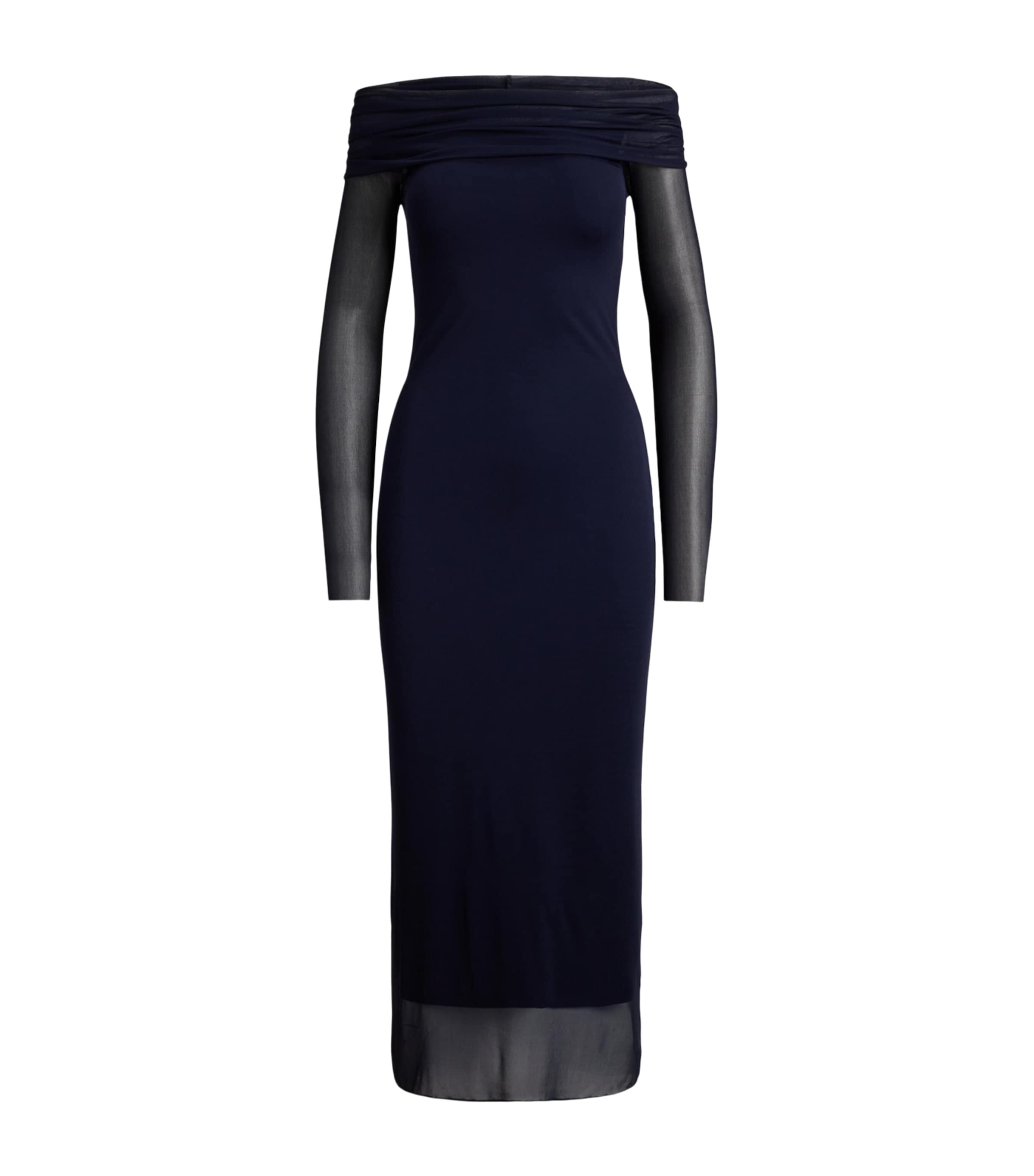 Jersey Audria Midi Dress NAVY-410 Image 1