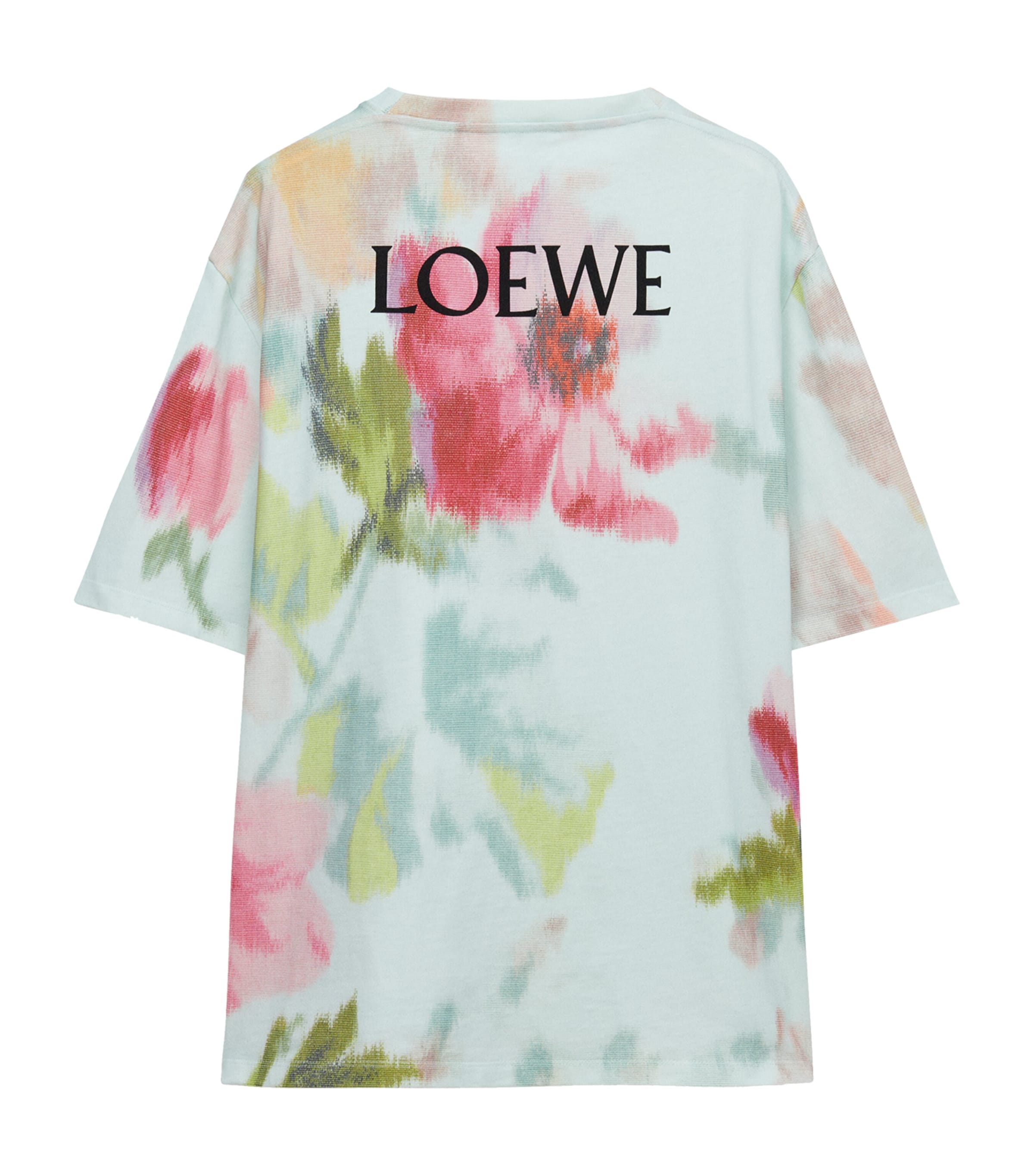 トップス Loewe Tshirt floral design L size women LOEWE Embroidered floral-print cotton-blend jersey T-shirt