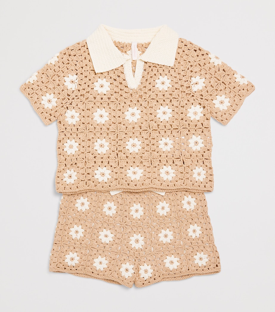 Cotton Crochet Cascadian Shorts (2-12 Years) NATURAL/IVORY Image 3