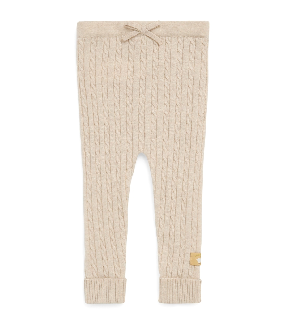 Cashmere Cable-Knit Leggings (0-18 Months) CAMEL MELANGE Image 1