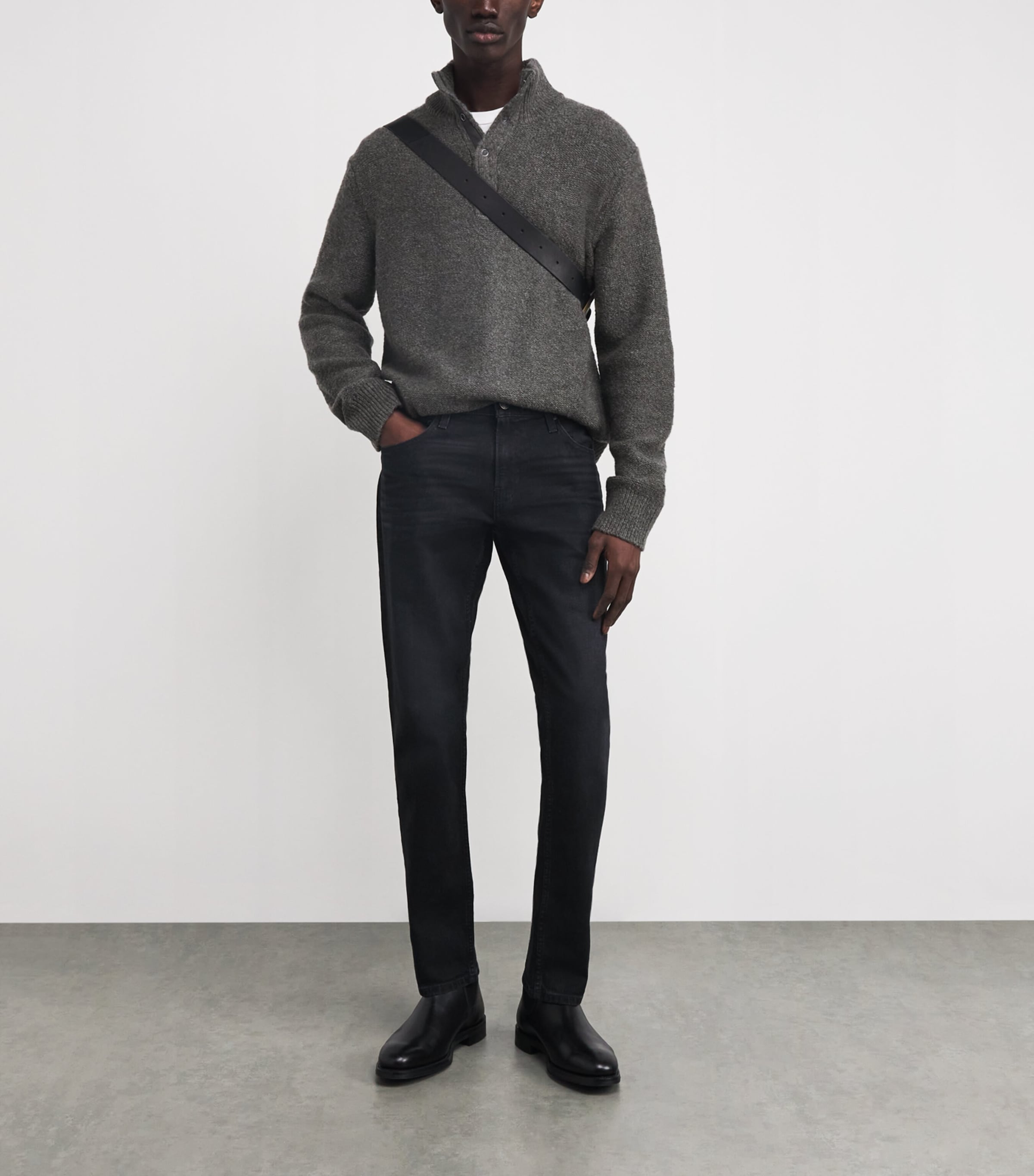 Merino Wool-Blend Kotoni Sweater DARK GREY Image 2