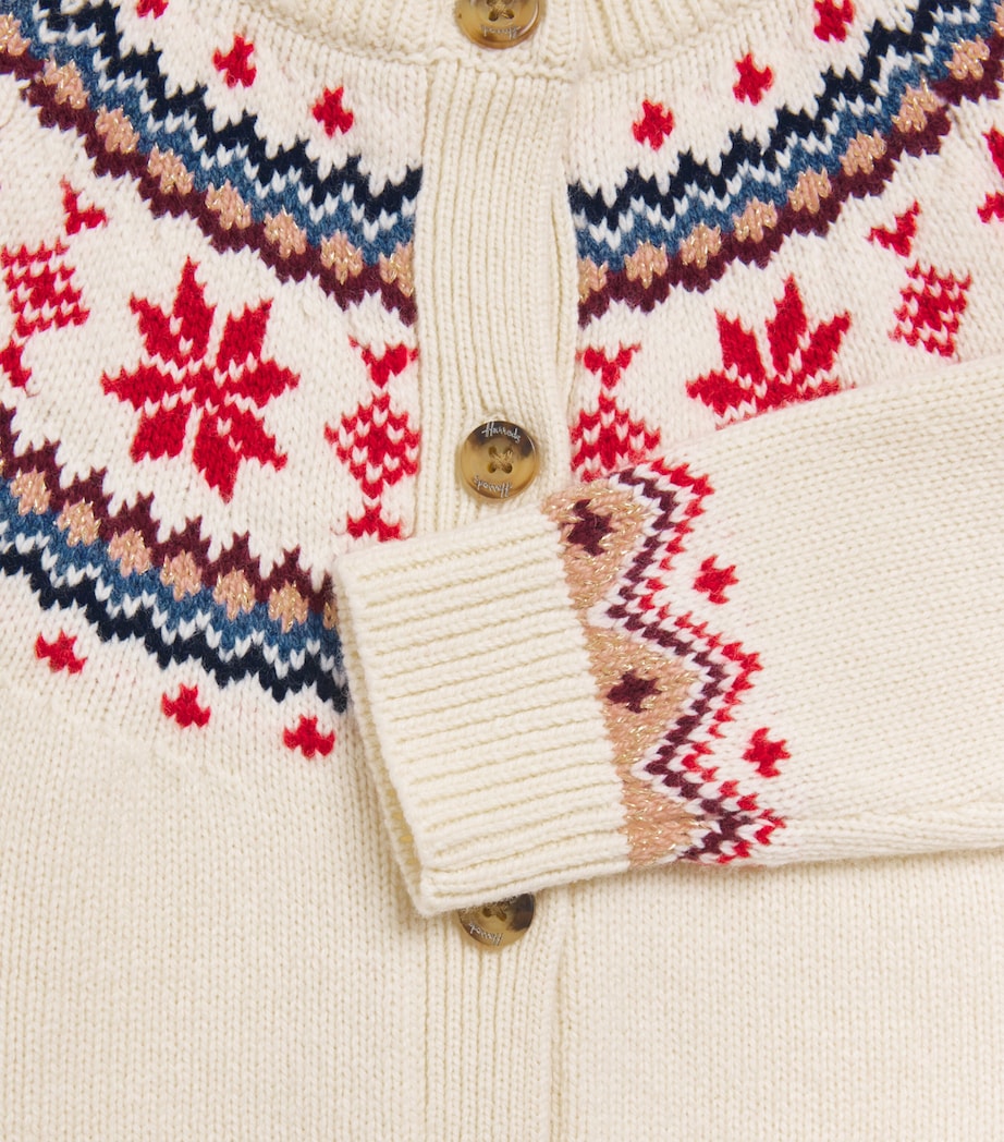 Harrods Fair Isle Cardigan (2-8 Years) Image 3