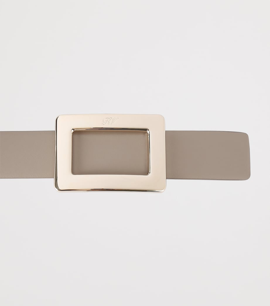 Leather Reversible Belle Vivier Belt BEIGE COMB Image 2