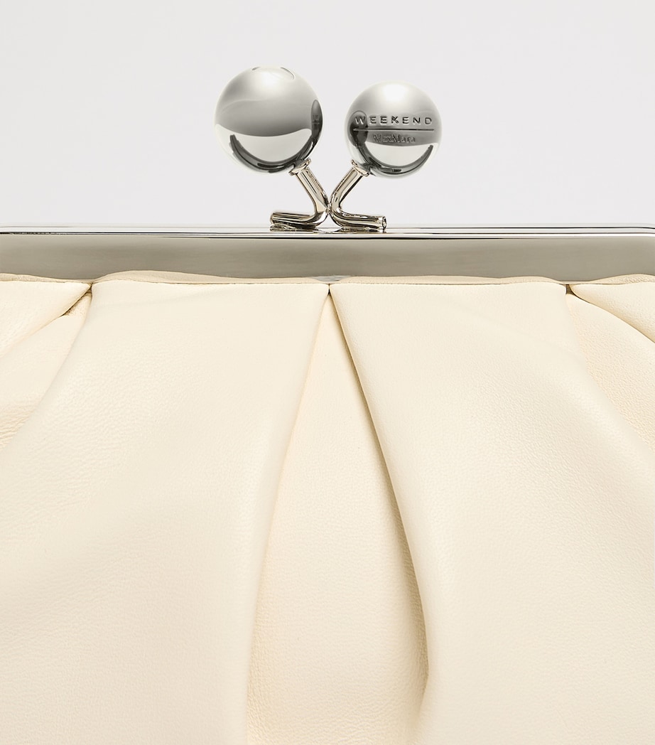 Weekend Max Mara Lambskin Pasticcino Clutch Bag Ivory Image 4