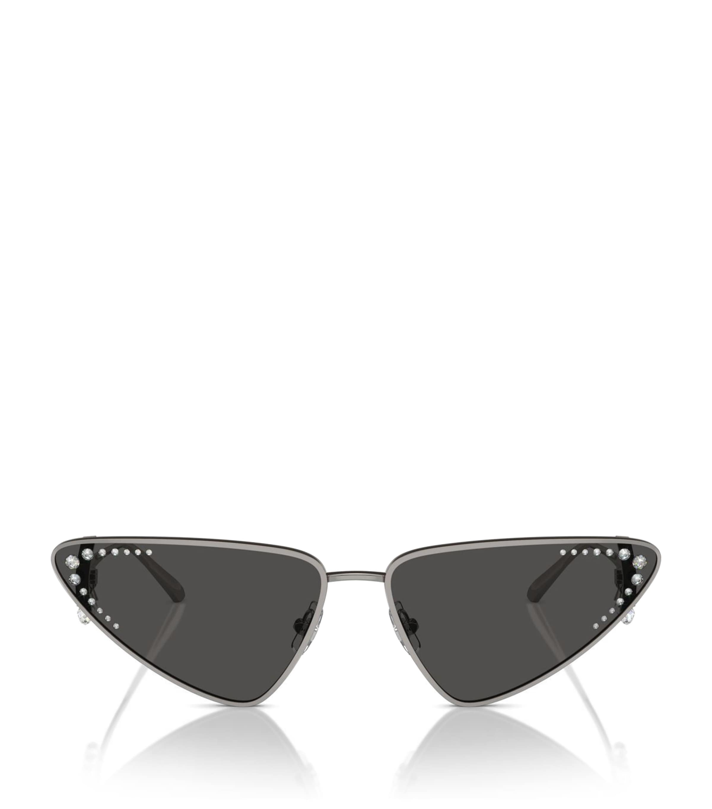 Jimmy Choo Eyewear Triangle Frame Sunglasses In Grey