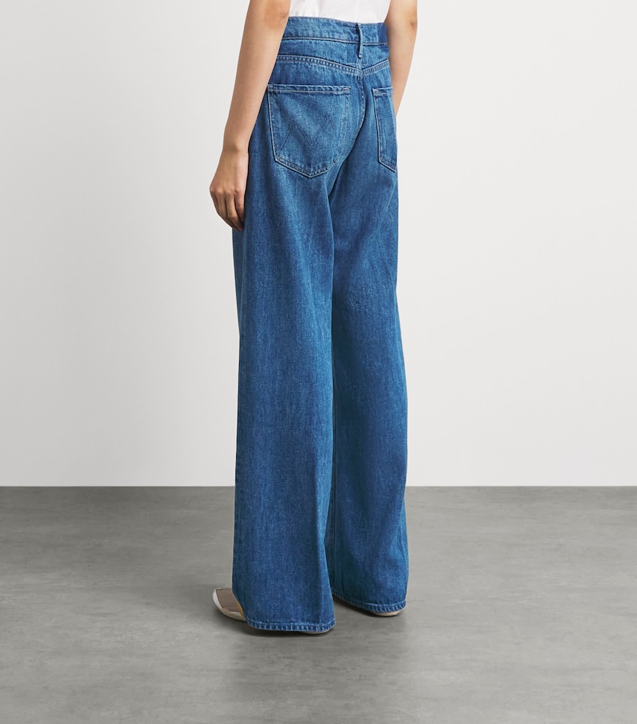 MOTHER Womens The Lasso Sneak Barrel Jeans Breaking New Ground Image 5