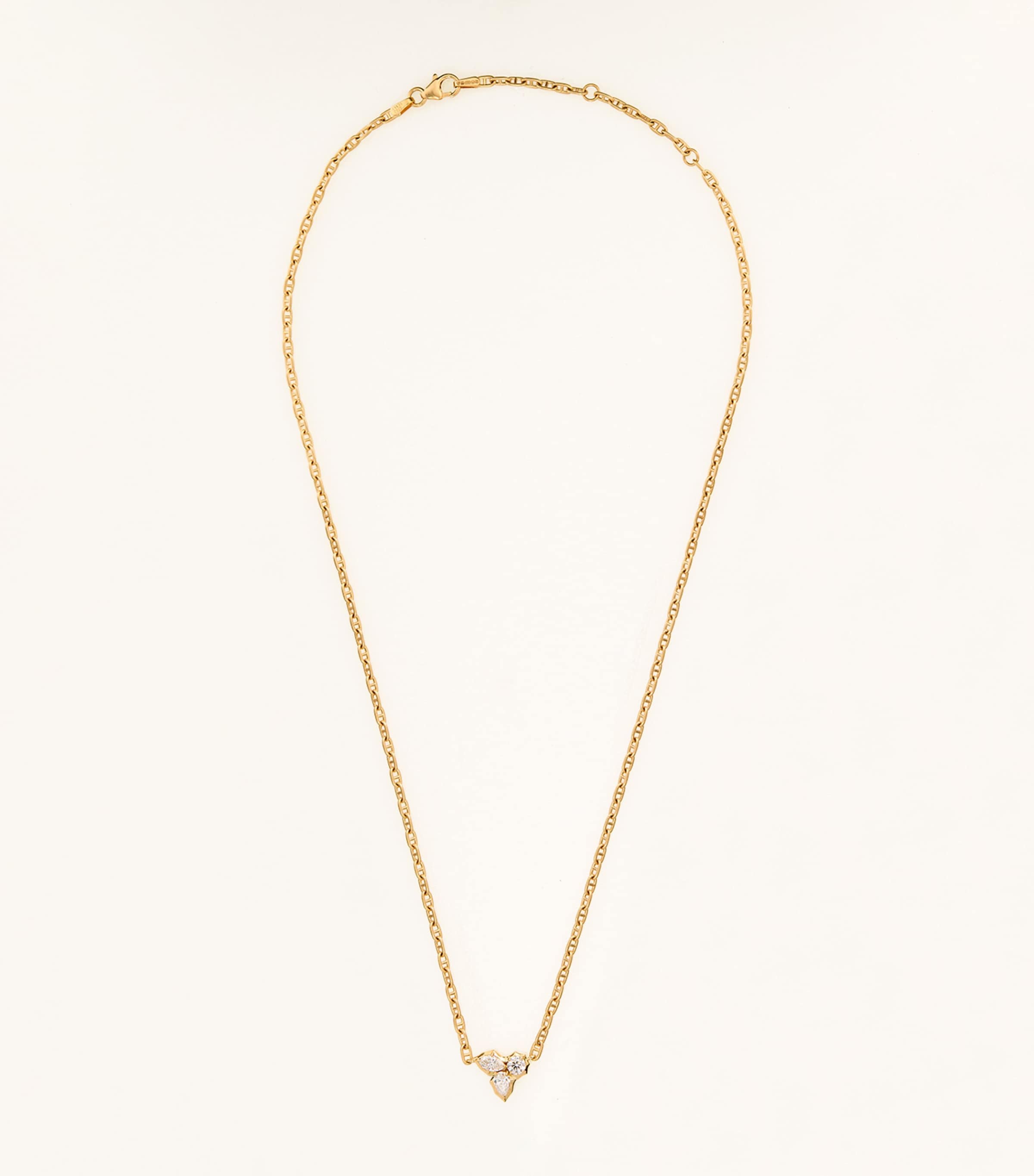 Jade Trau Yellow Gold and Diamond Poppy Necklace Yellow Gold Image 3