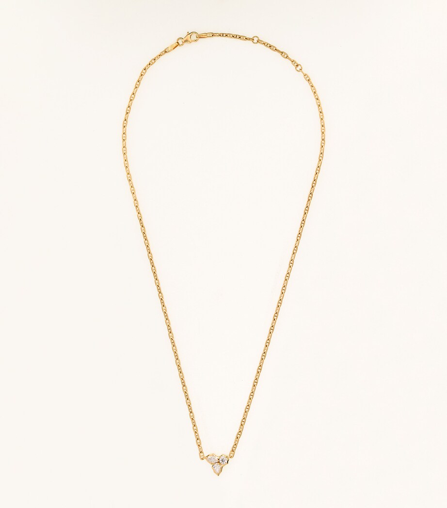 Yellow Gold and Diamond Poppy Necklace YELLOW GOLD Image 3