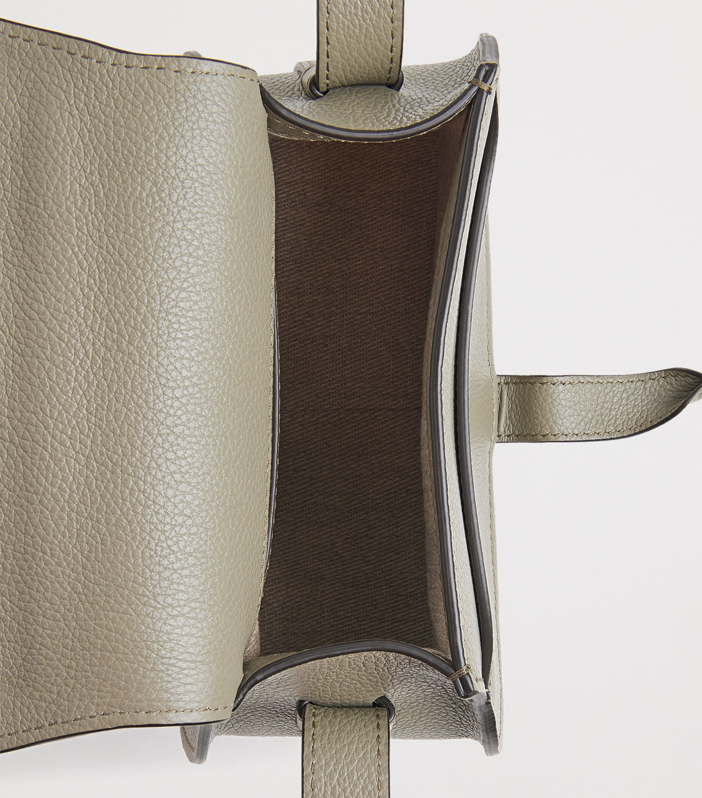 Small Leather Marcie Saddle Bag ALOE GREEN Image 4