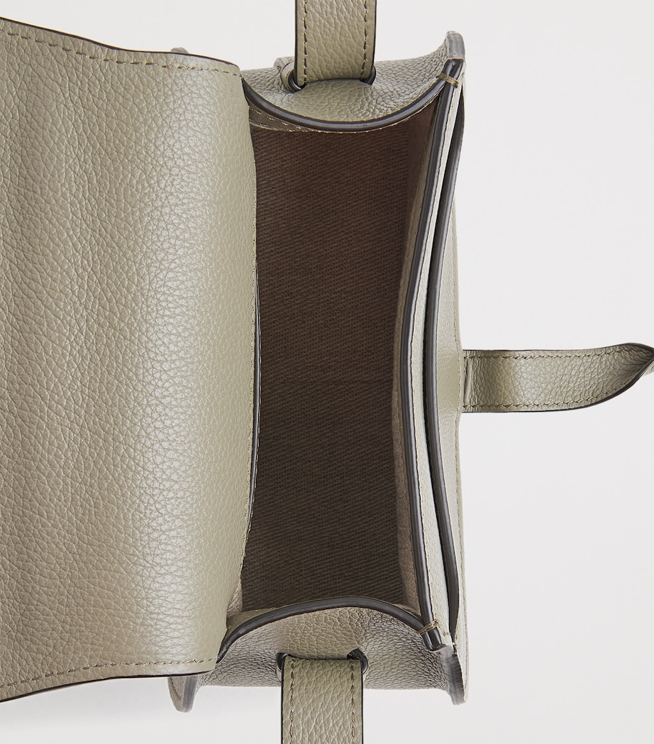 Small Leather Marcie Saddle Bag ALOE GREEN Image 4