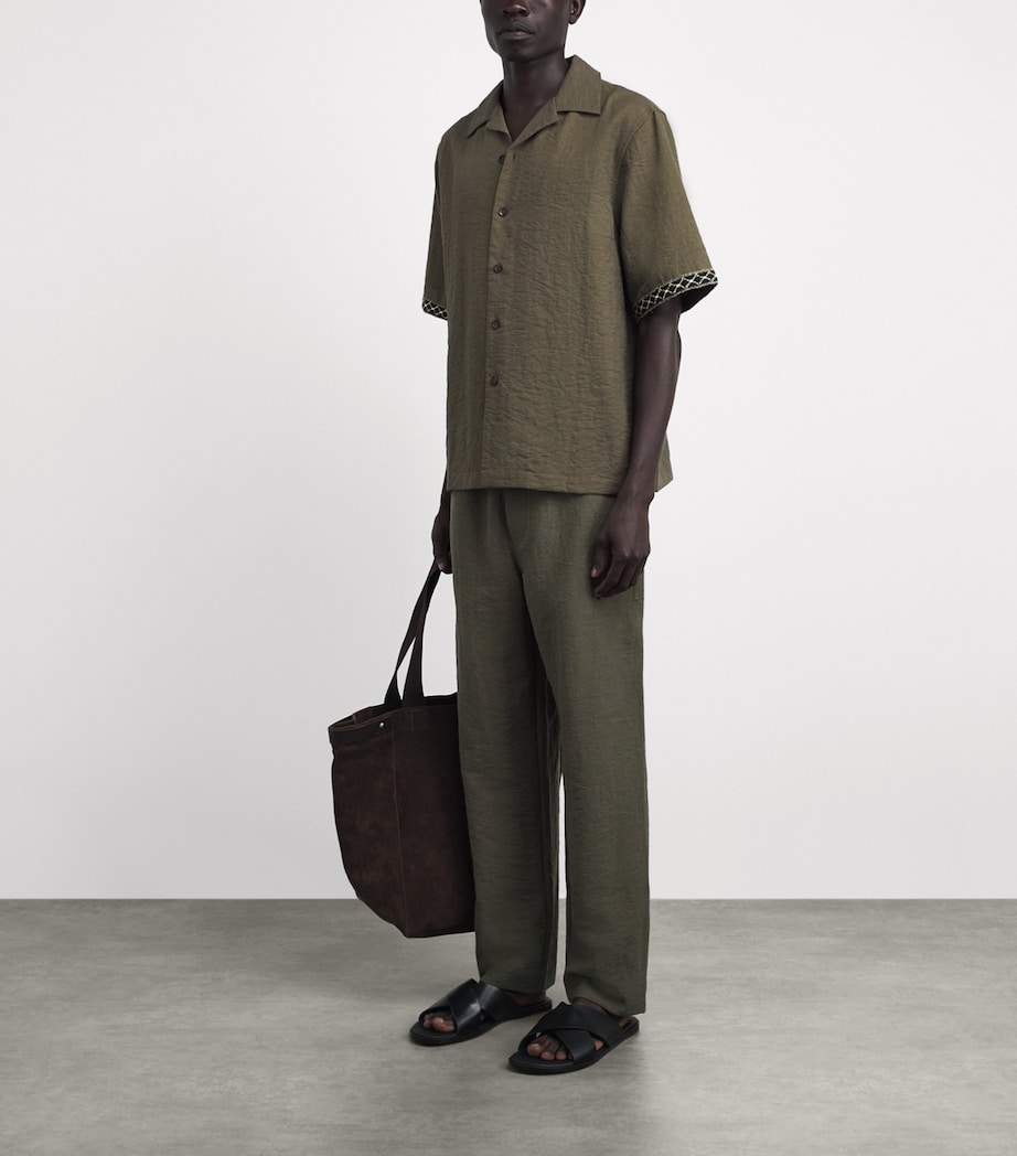 COMMAS Mens Drawstring Resort Trousers Dark Taupe Image 2