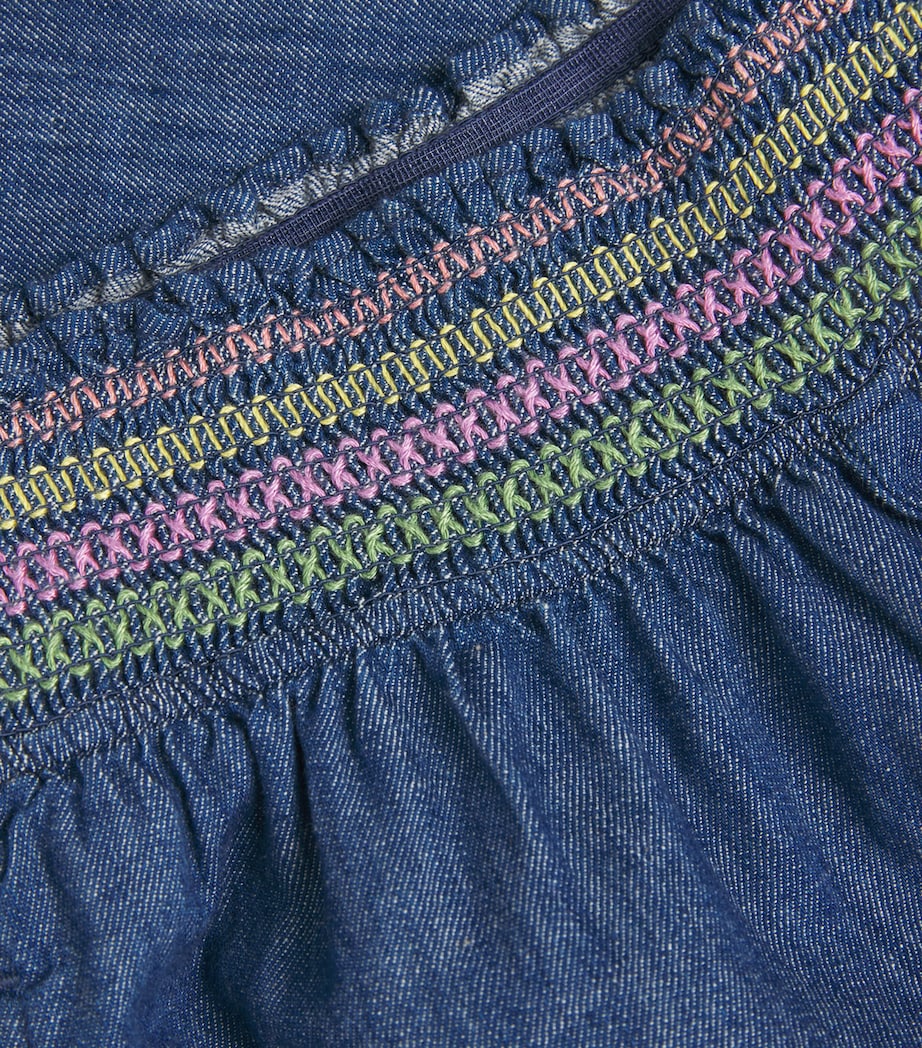 Denim Shirred Tallow Jeans (1-12 Years) BLG BLUE LAGOON Image 3