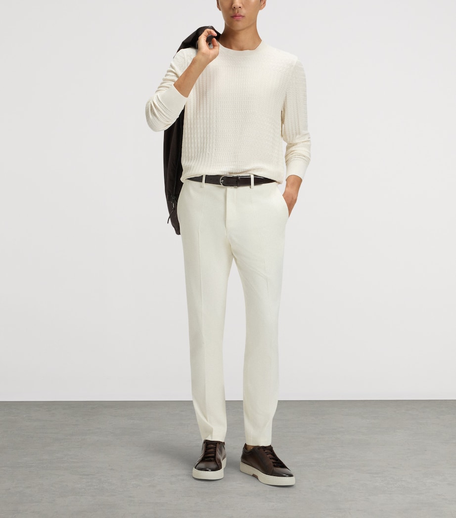 Silk Check Sweater 118 Image 2