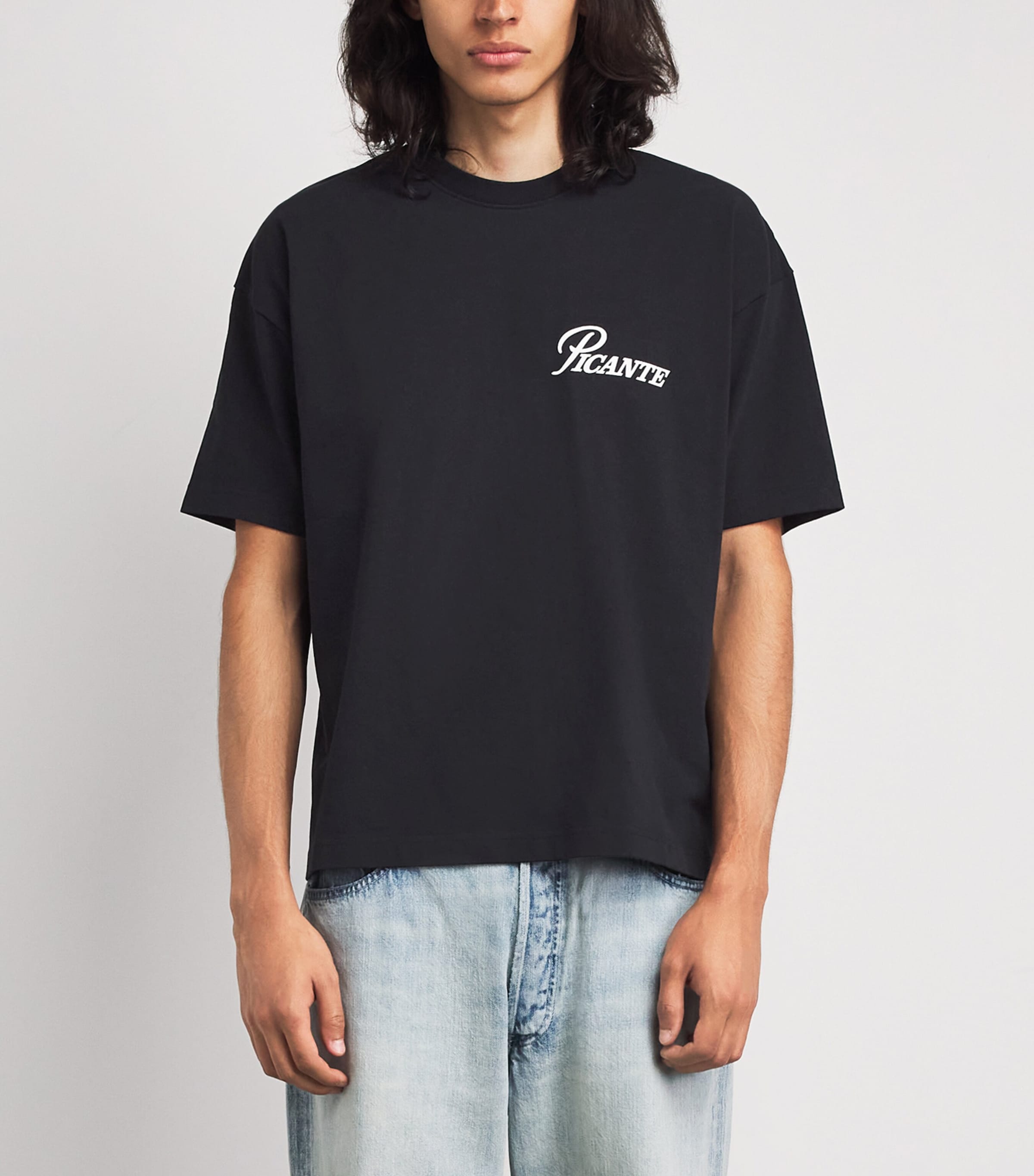 Picante Mens Organic Cotton Record T-Shirt Black Image 4