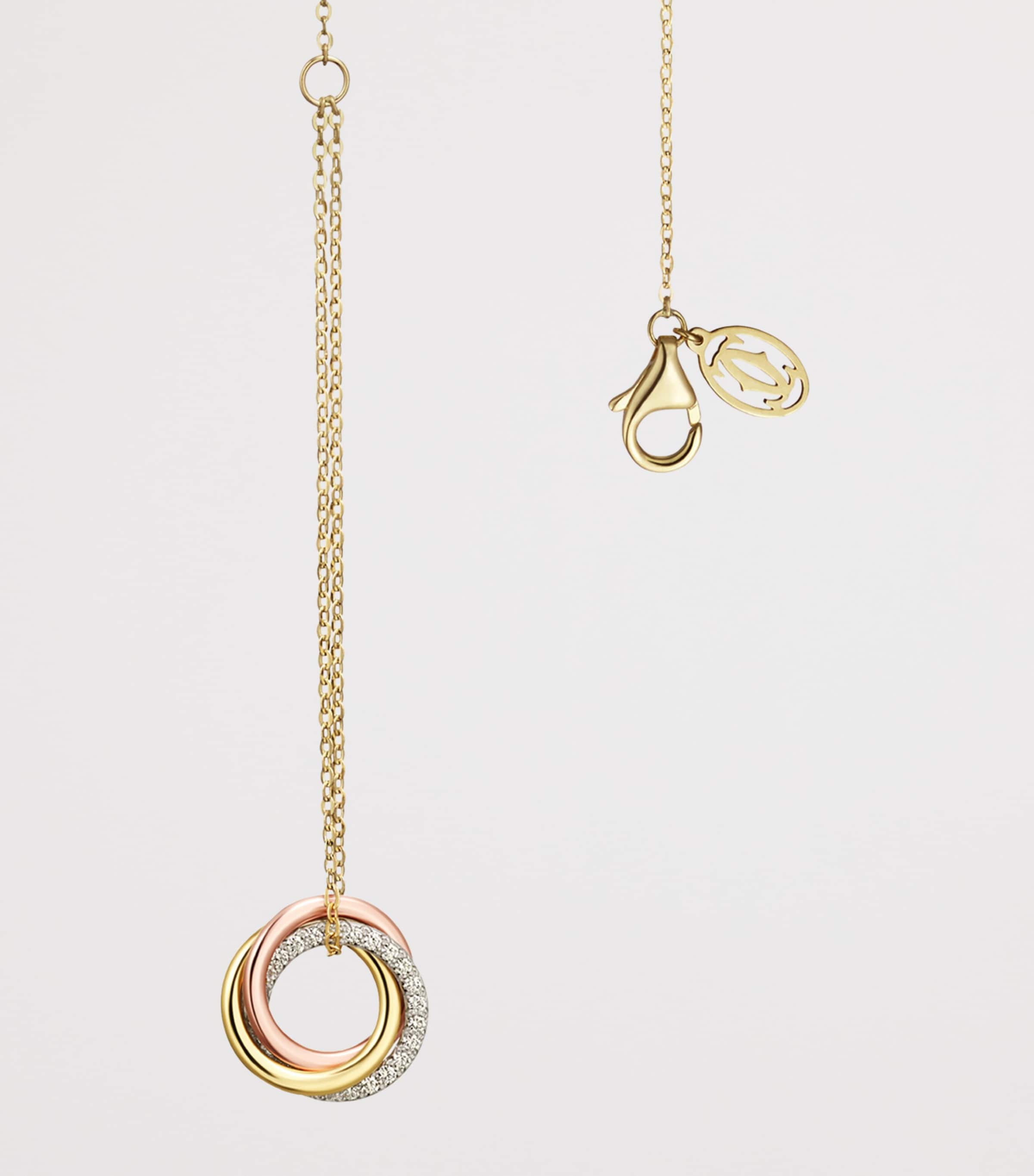 Mixed Gold and Diamond Trinity Chain Bracelet MIXED GOLD Image 5