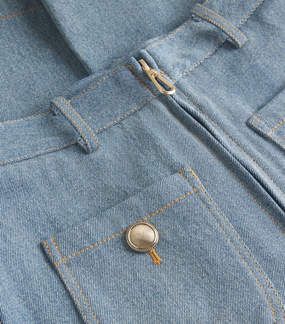 High-Rise Wide-Leg Jeans BLUE JEAN Image 5