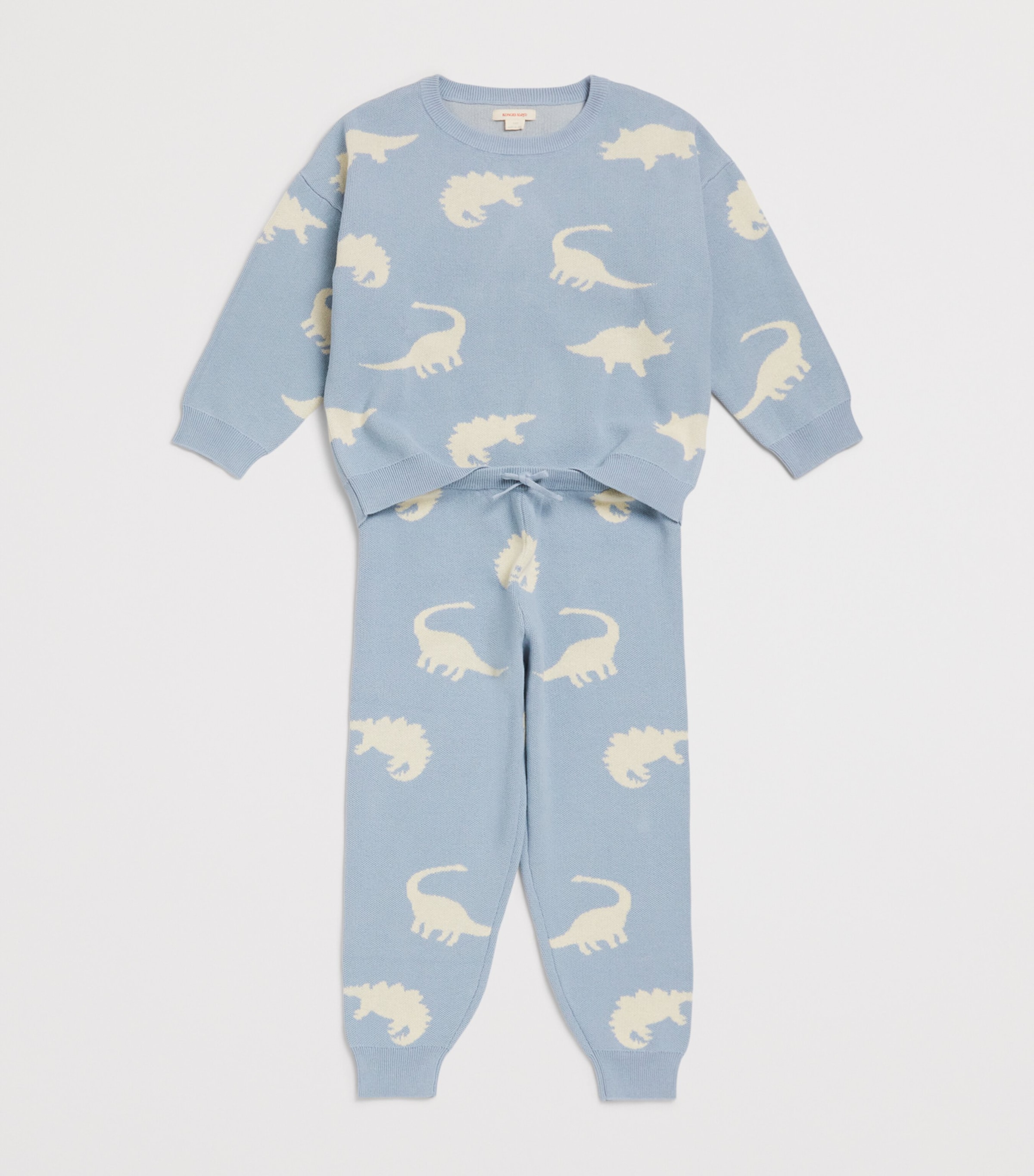 KONGES SLOJD Dinosaur Print Trousers (5-10 Years) Mist Image 3