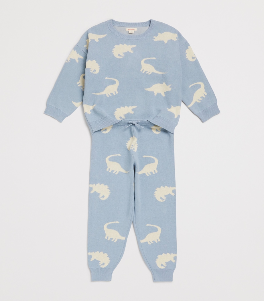 KONGES SLOJD Dinosaur Print Trousers (5-10 Years) Mist Image 3