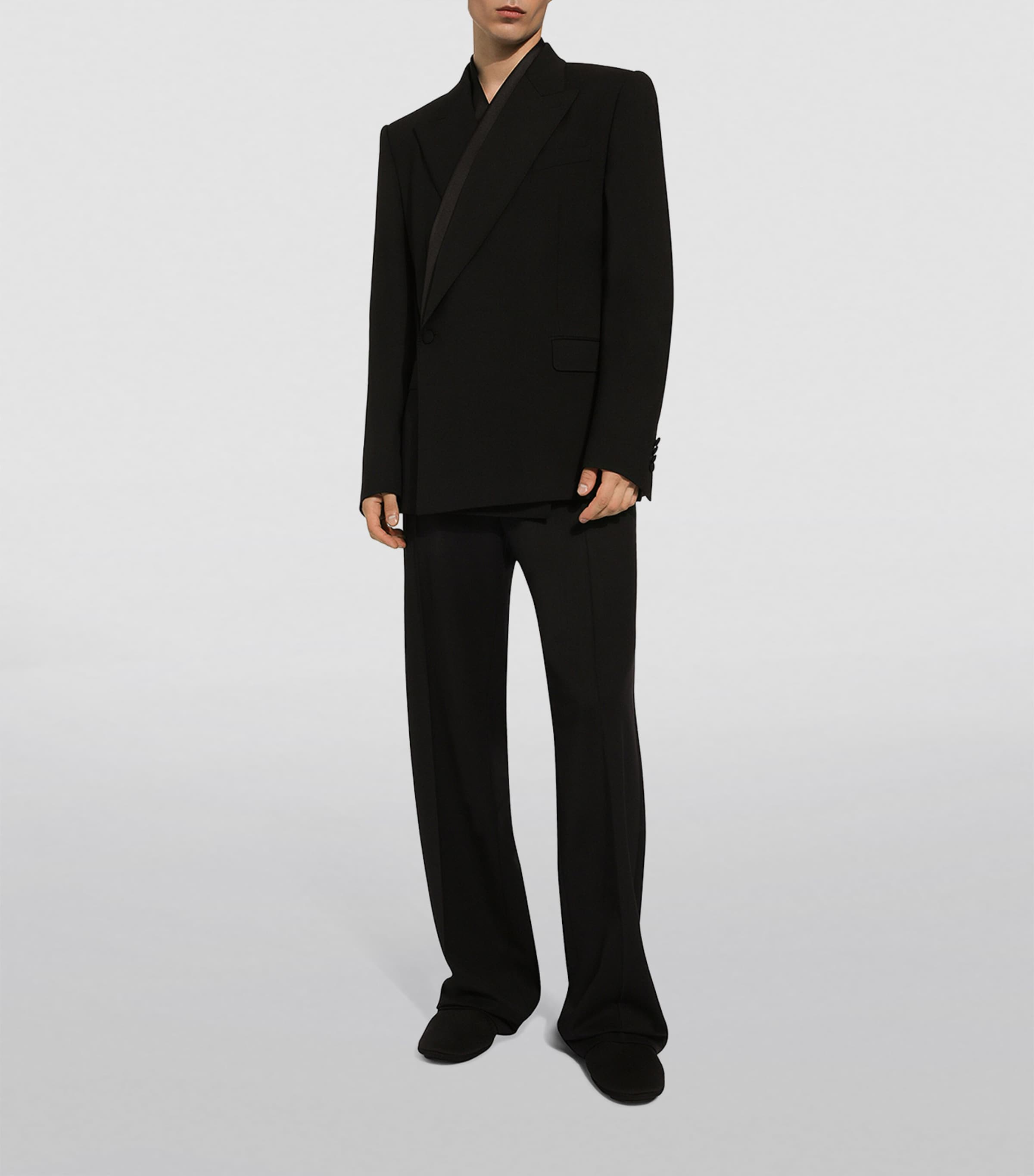 Dolce & Gabbana Virgin Wool Wide-Leg Trousers | Harrods DE