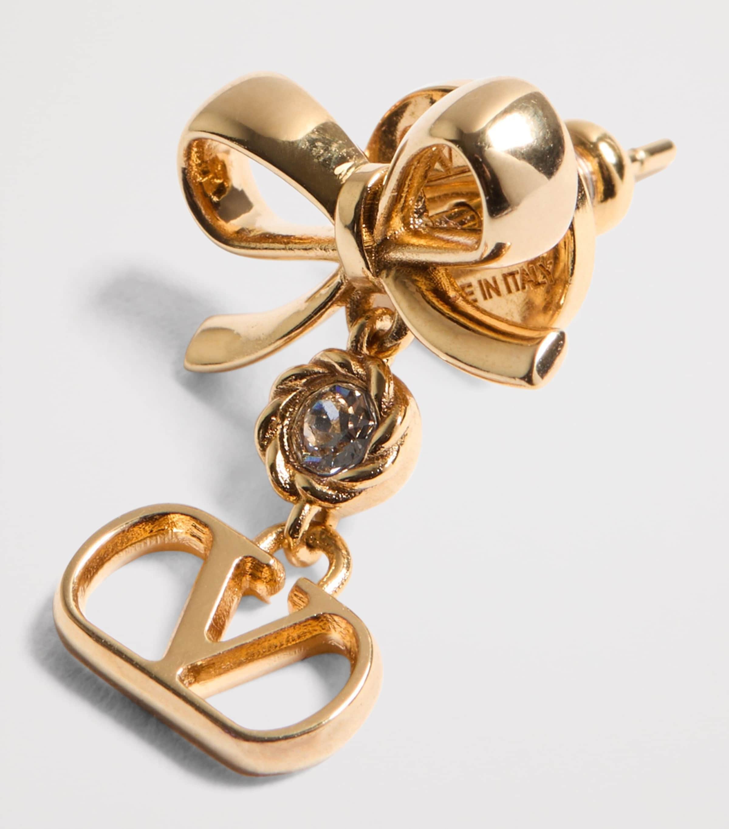 Valentino Garavani Bow-Detail VLogo Earrings Image 4