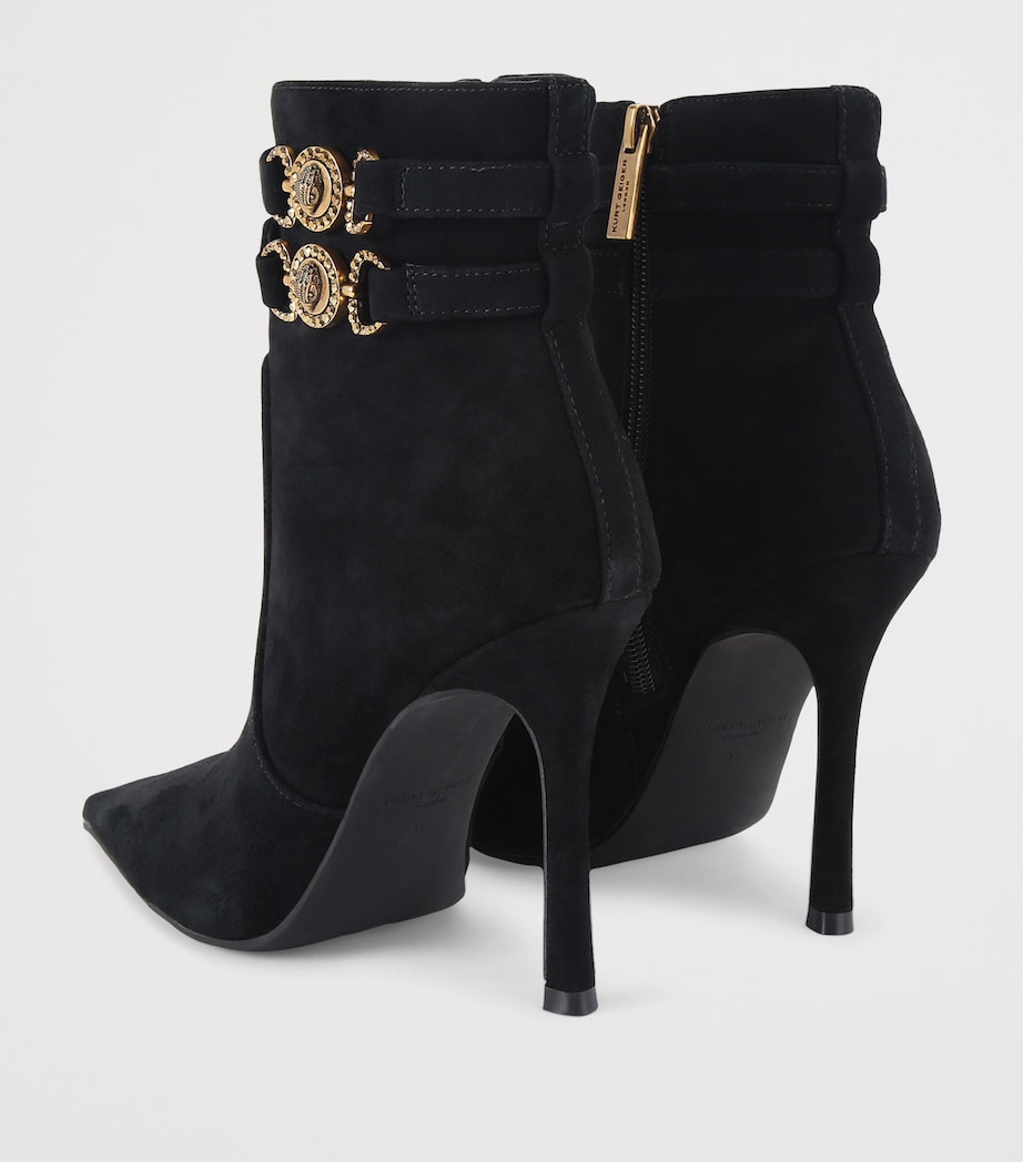Suede Mansion Ankle Boots BLACK Image 2