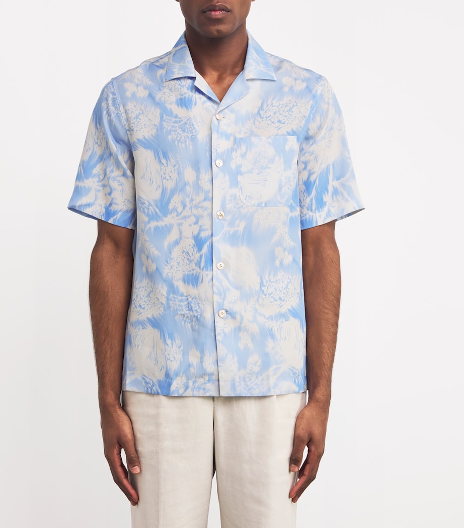 Floral Print Shirt 310 BLUE Image 3