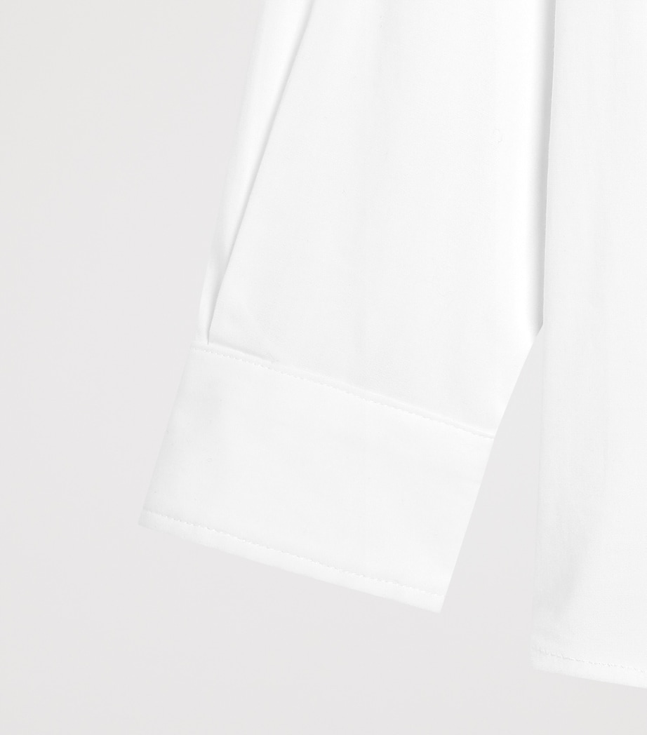 Dolce&Gabbana Kids Cotton-Blend Logo Plaque Shirt (2-6 Years) Optical White Image 4