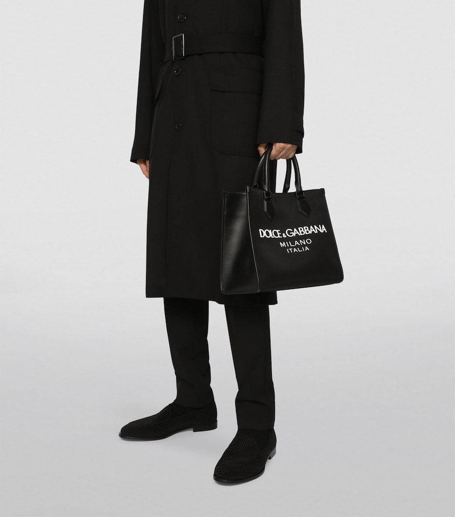 Logo Tote Bag 8B956-BLACK/BLACK Image 4