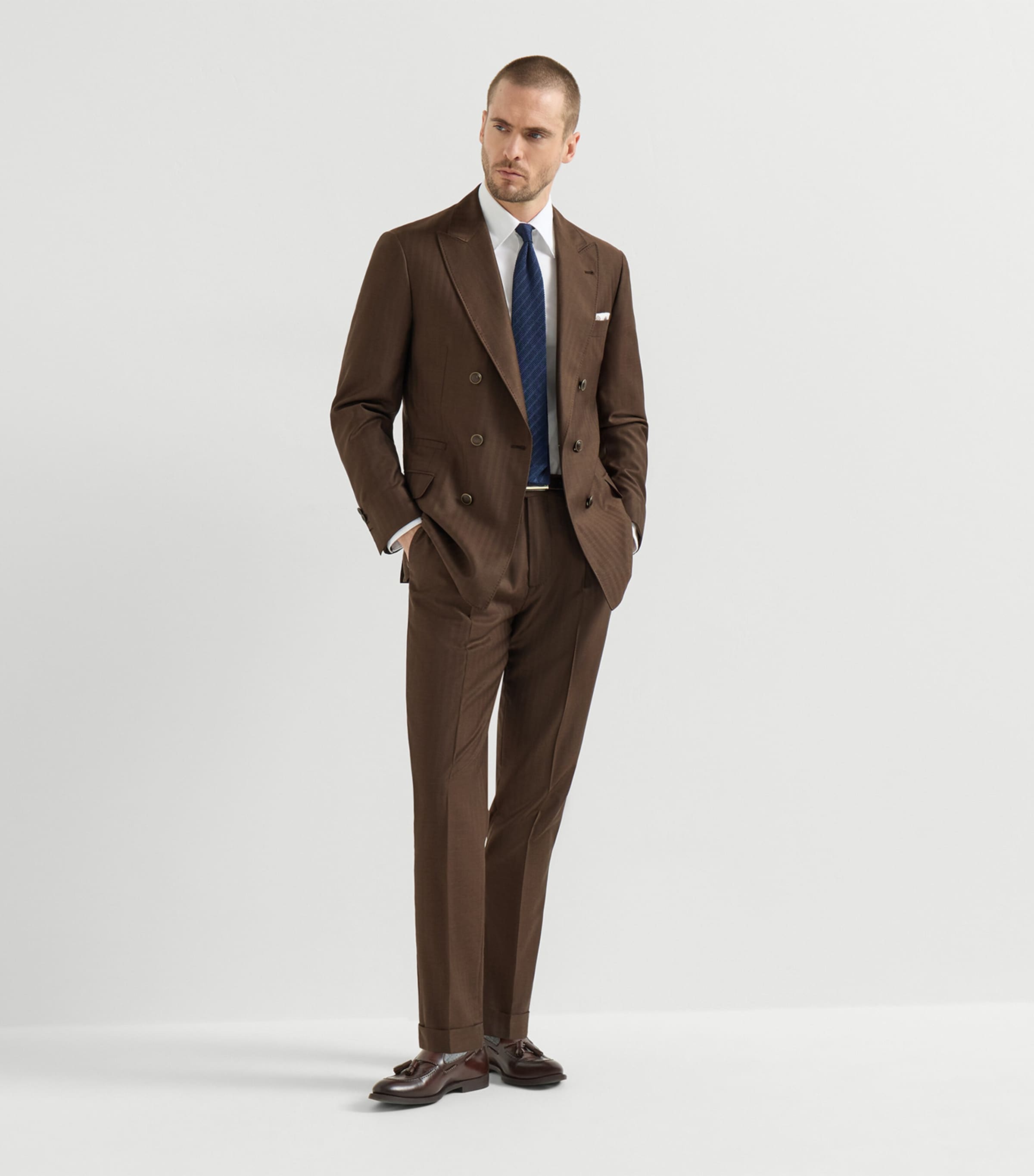 Brunello Cucinelli Mens Virgin Wool-Cashmere Leisure Two-Piece Suit Image 4