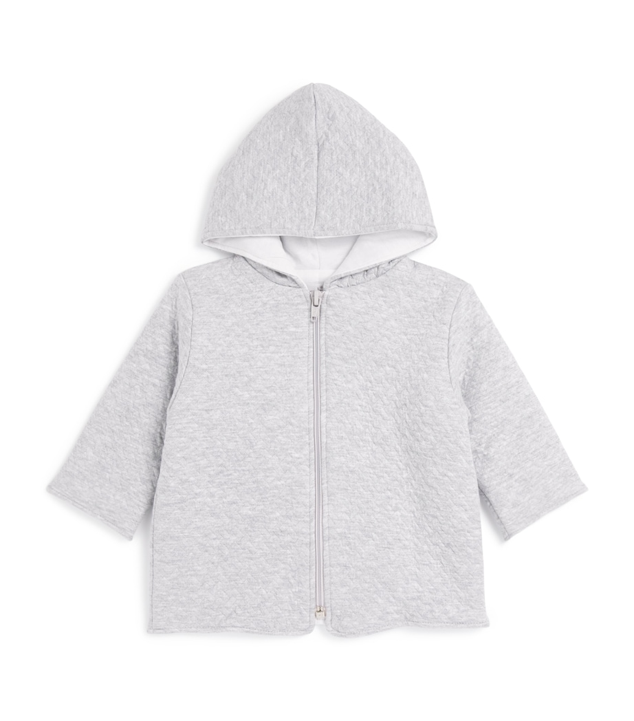 Weave-Jacquard Padded Jacket (3-18 Months) K050LIGHT GREY Image 1