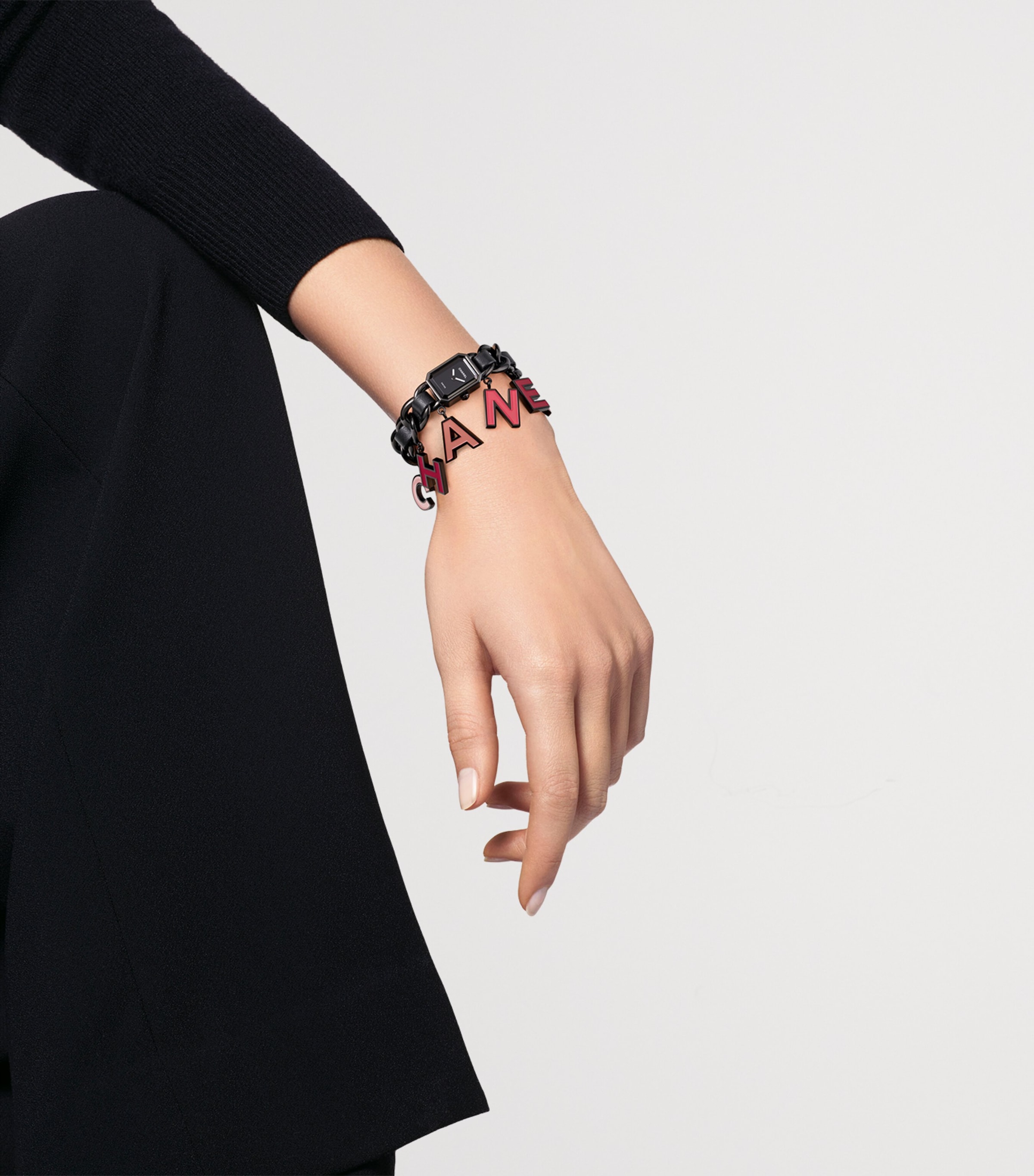 Coated Steel Première Charms Blush Watch 19.7mm BLACK Image 2