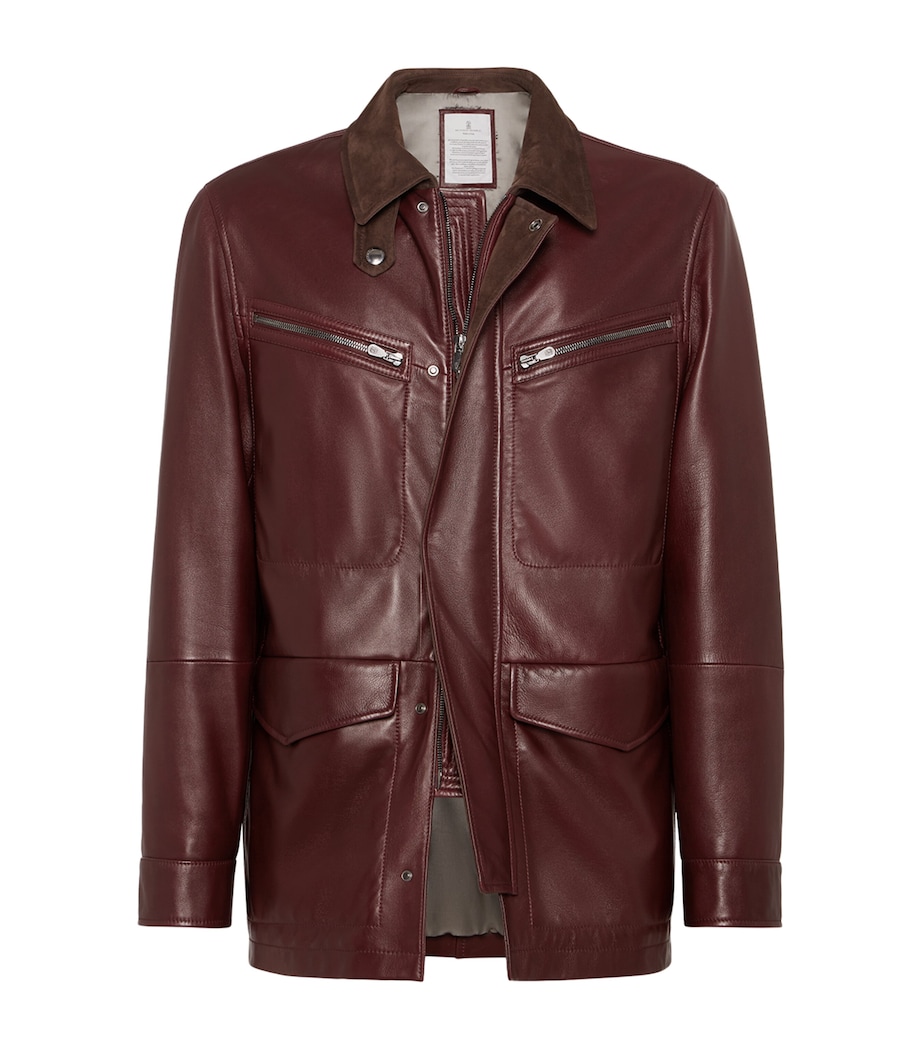 Leather-Suede Padded Jacket CMG69 Image 1