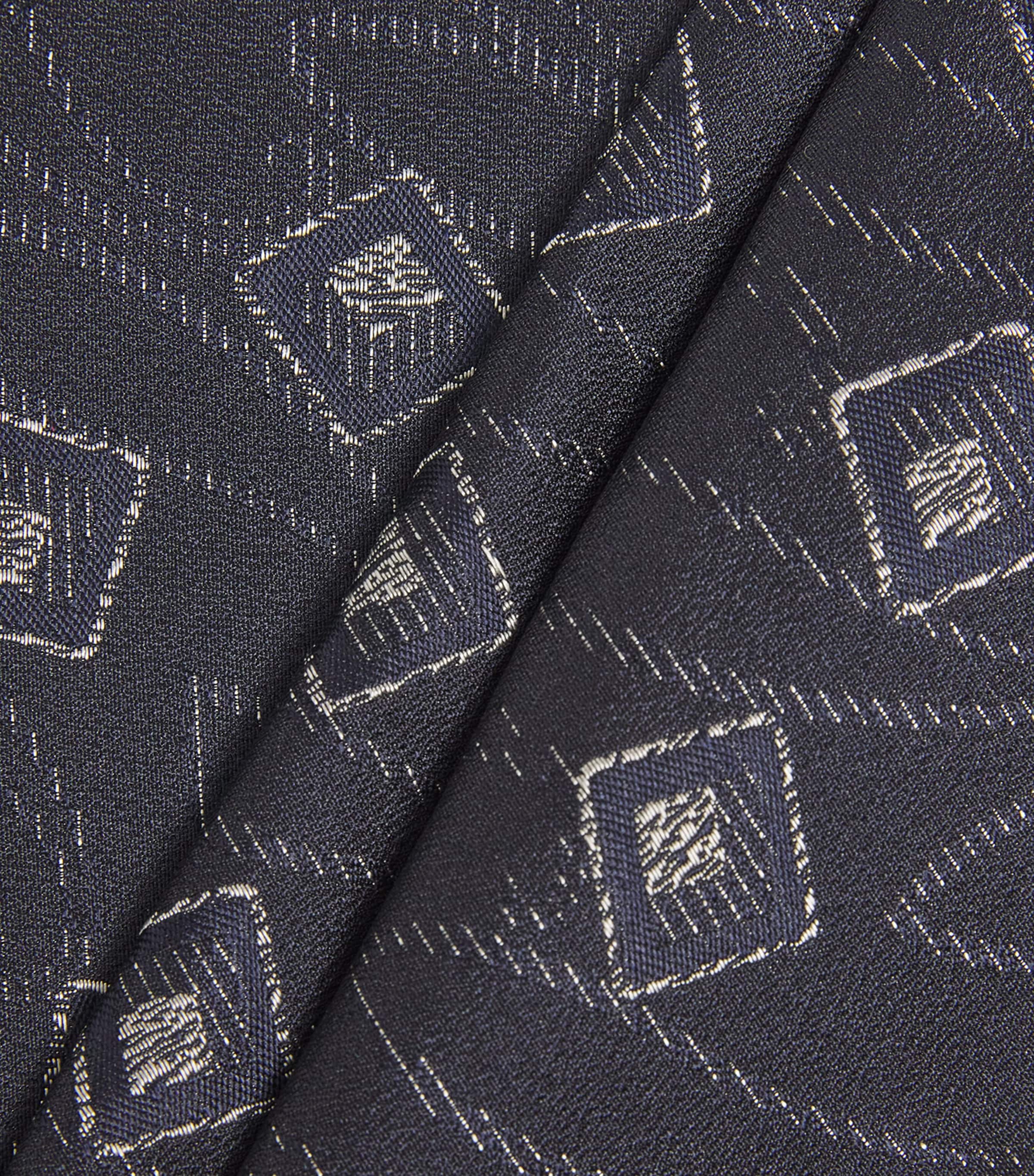 Mulberry Silk Geometric Pocket Square FB159 Image 3