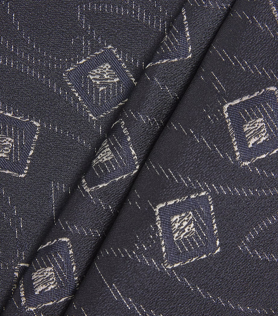 Mulberry Silk Geometric Pocket Square FB159 Image 3