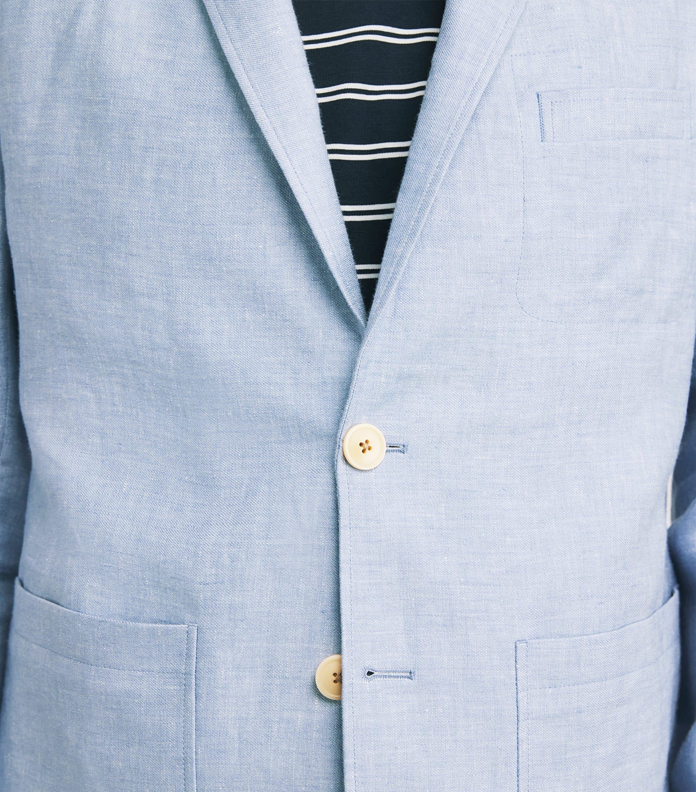 Linen Blazer BLUE Image 6