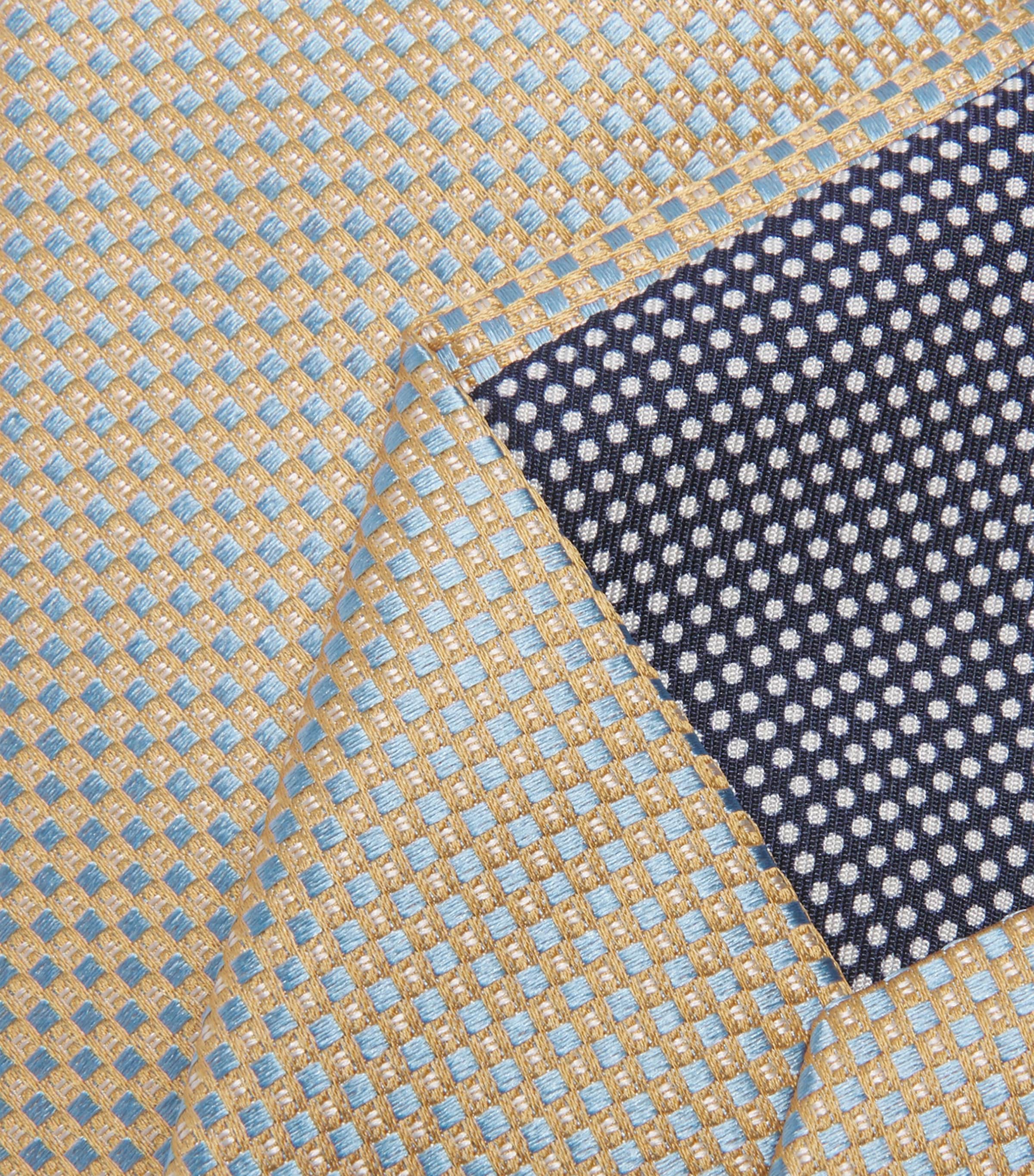 Eton Silk Geometric Tie Yellow Image 3