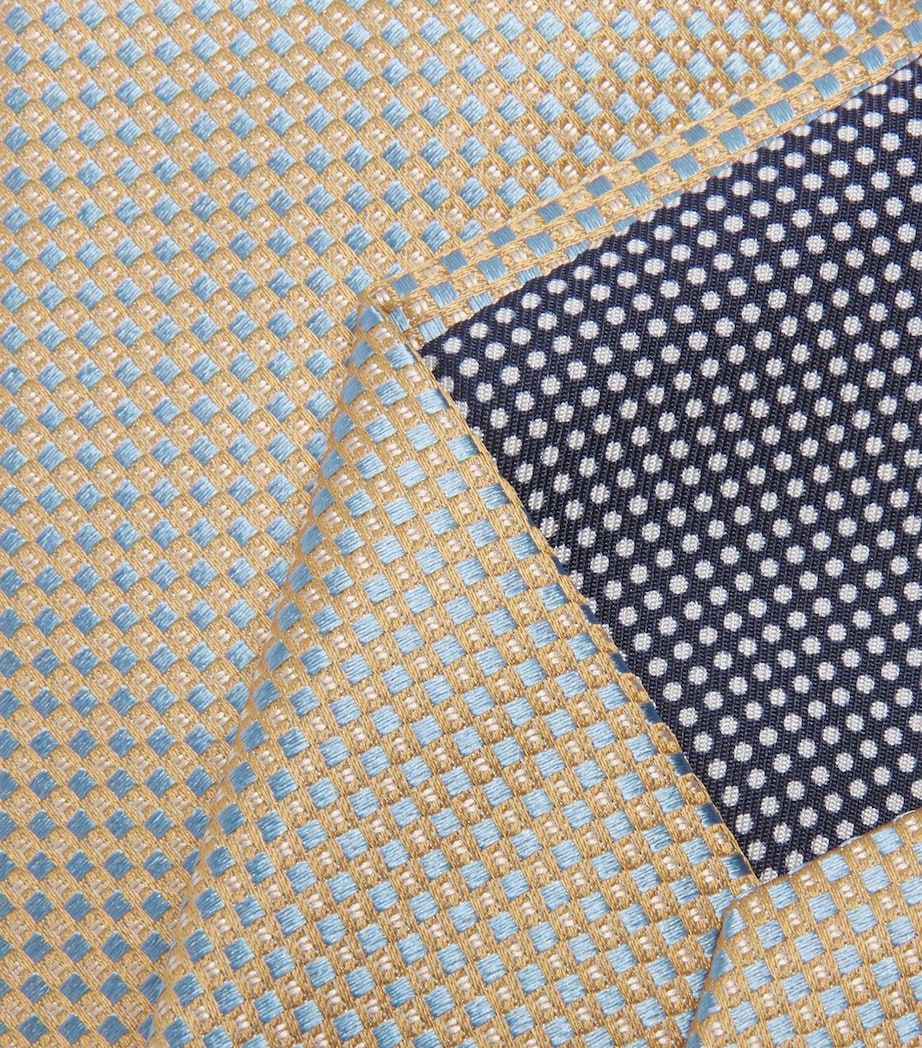 Eton Silk Geometric Tie Yellow Image 3