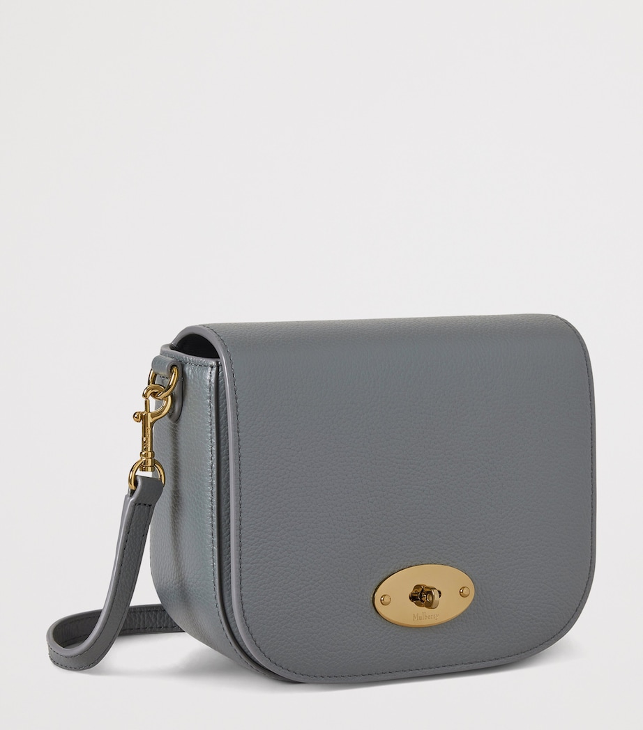 Mulberry Small Leather Darley Shoulder Bag Foggy Grey Image 3