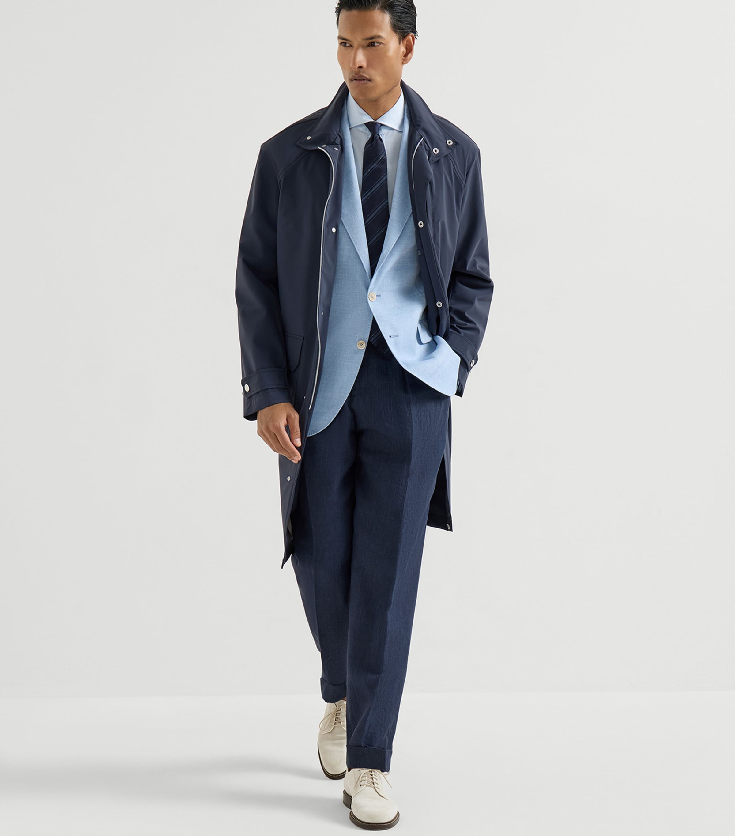 Brunello Cucinelli Mens Linen Taillored Trousers Image 2