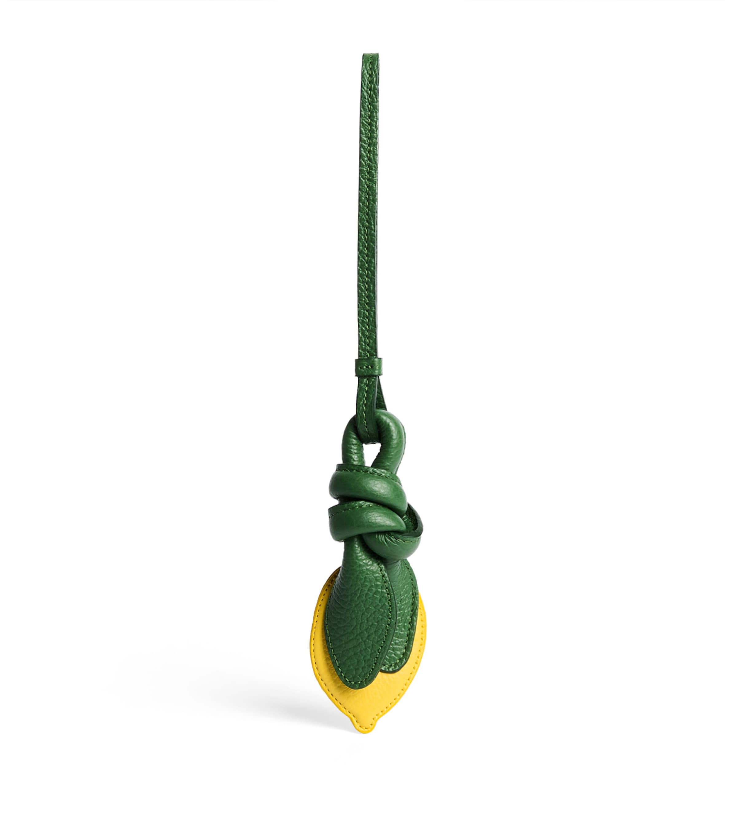 Jacquemus Leather Lemon Bag Charm Green / Yellow Image 1